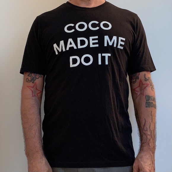COCO MADE ME DO IT T-Shirt Designer Parody Chanel - Picture 1 of 6